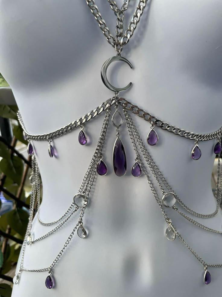 custom complex necklace🖤 (with extra chains, layers)