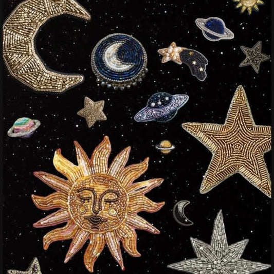 custom complex sun/moon/star necklace (with gold)