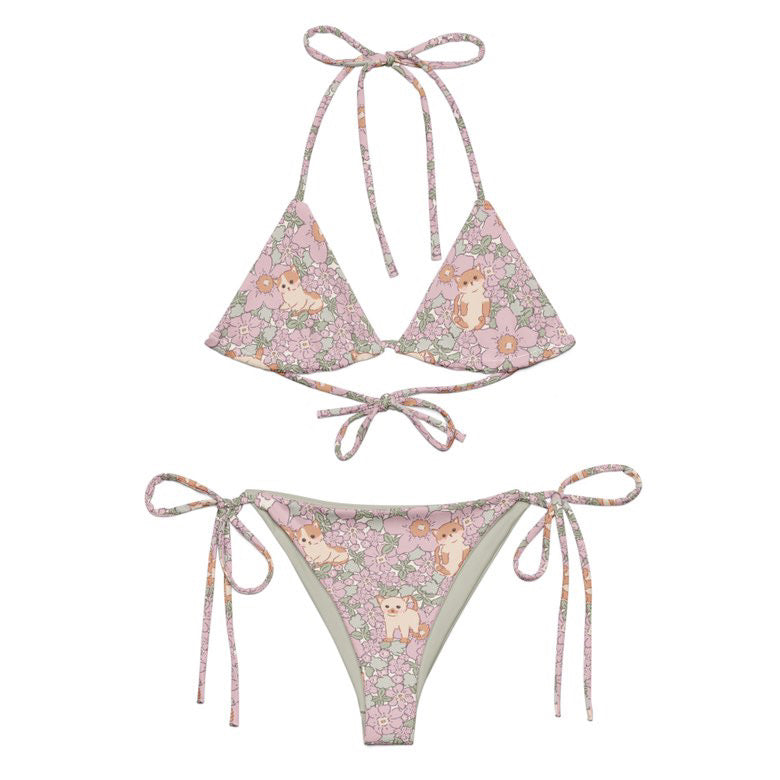 spring kitty bikini bottom