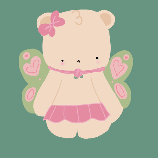 custom fairycore necklace (pink, green)