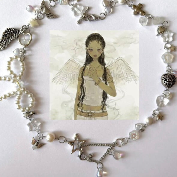 custom complex necklace (like 2nd slide but no bow)