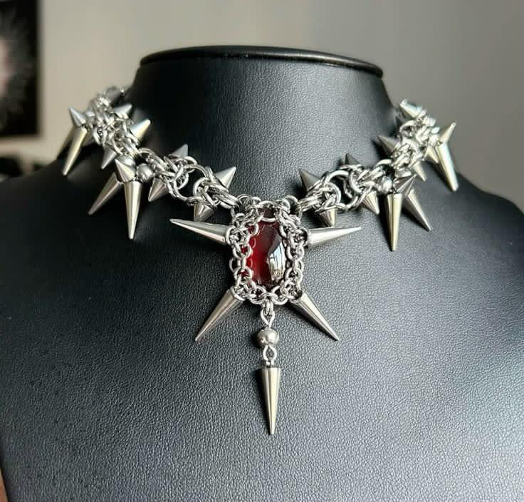 custom complex necklace🖤 (with extra chains, layers)