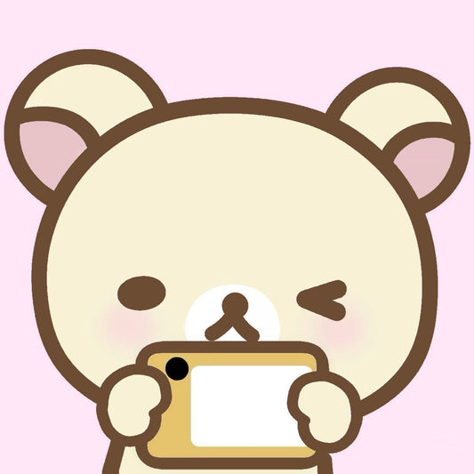 custom rilakkuma keychain + phonecharm set (pink, white)