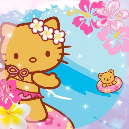 custom summer hello kitty keychain + phonecharm set