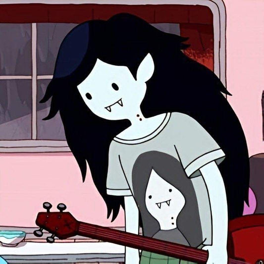 custom marceline necklace (black, purples)