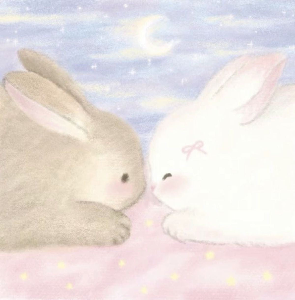 custom soft bunny keychain + phonecharm (pinks, pearls)