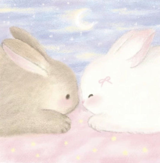 custom soft bunny keychain + phonecharm (pinks, pearls)