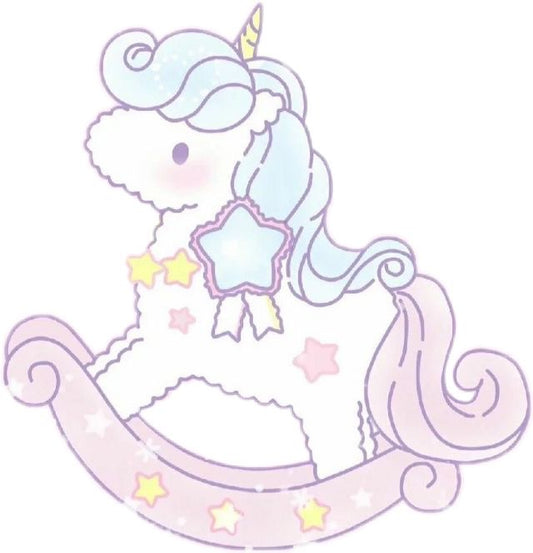 custom glitter unicorn magical necklace (pink, purple)