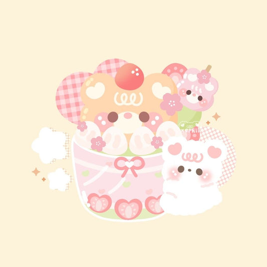 custom coquette fairy keychain (pinks, pearls, iridescent)
