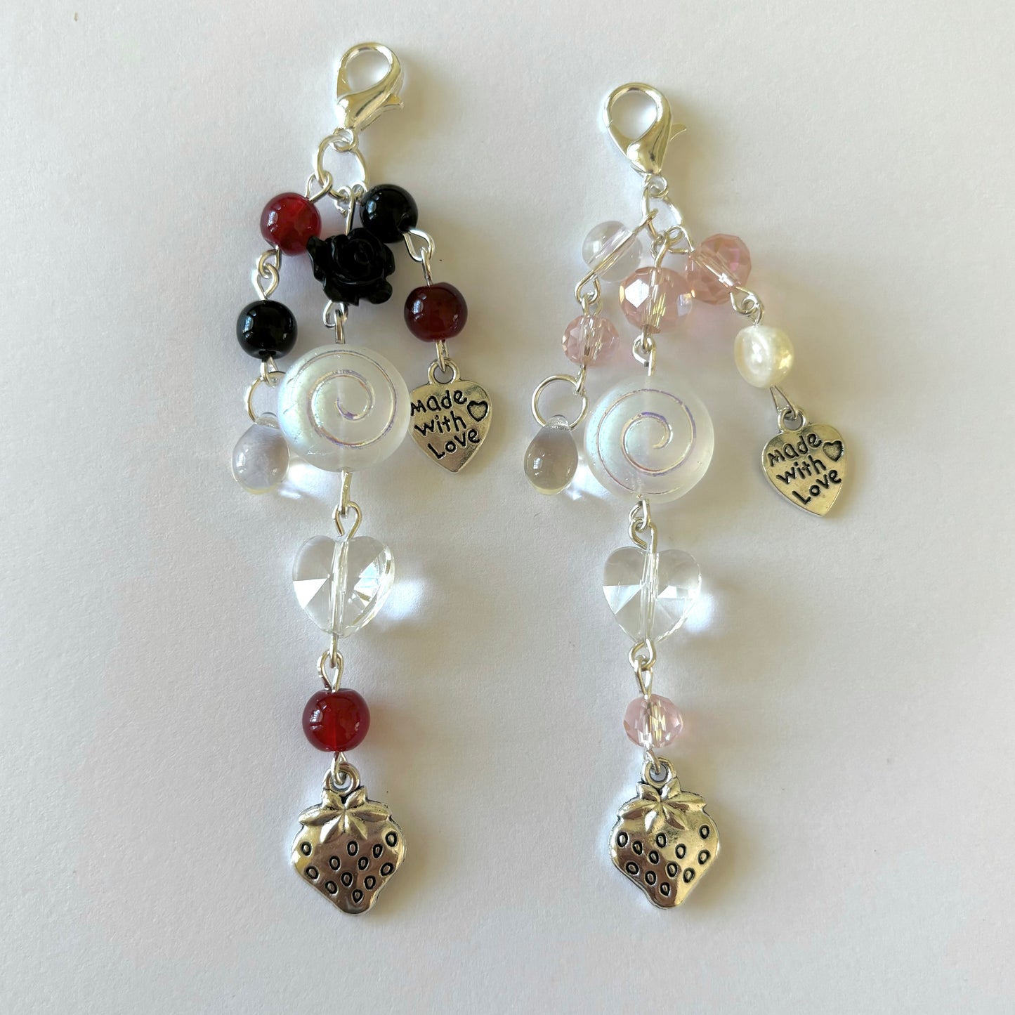 strawberry hachi + nana keychain set