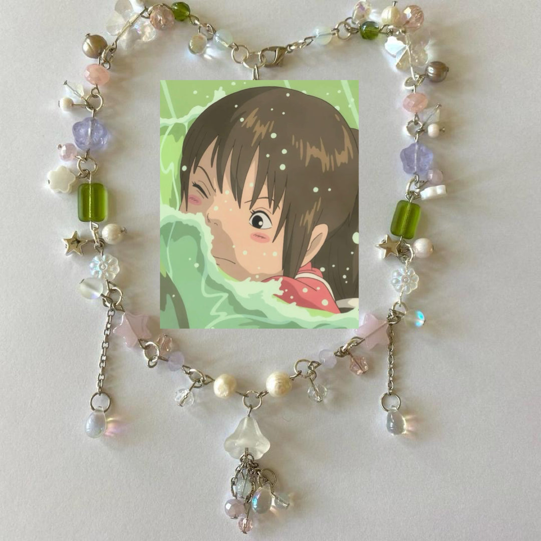 spirited away jellyfish complex necklace