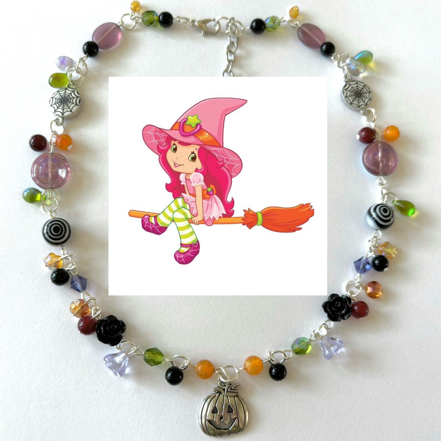 strawberry shortcake halloween necklace