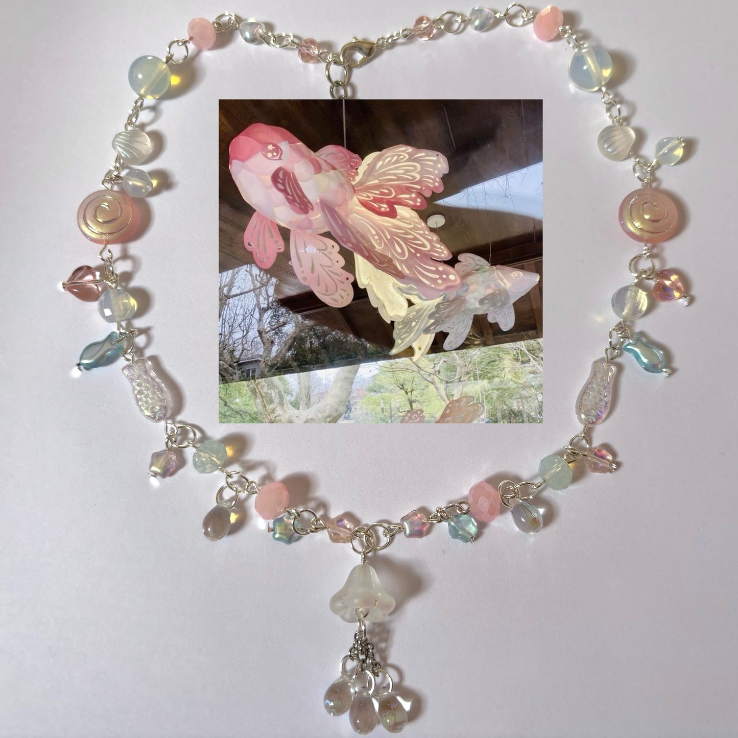 koi fish sakura complex necklace šµ