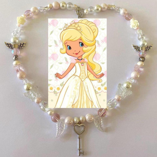 lemon meringue coquette necklace