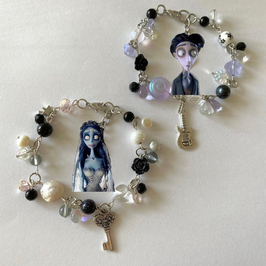 corpse bride matching bracelet set