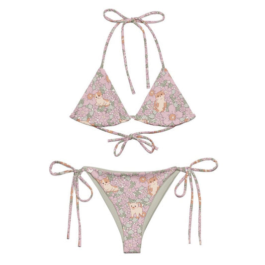 spring kitty bikini bottom