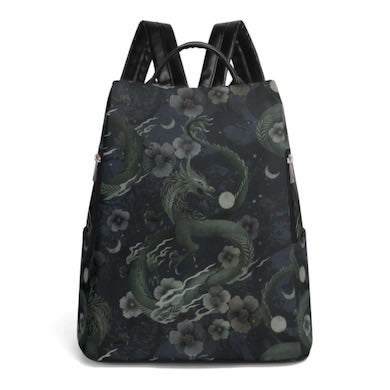 midnight bloom dragon premium backpack