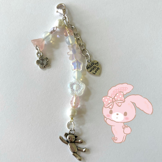 bonbon ribbon keychain