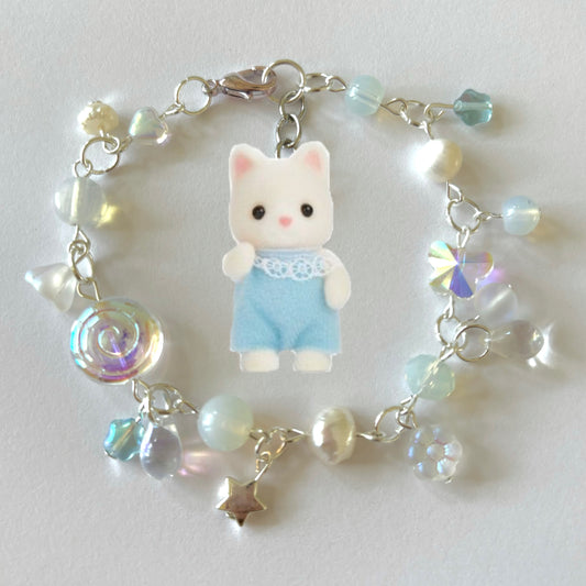 calico critters blue kitty bracelet
