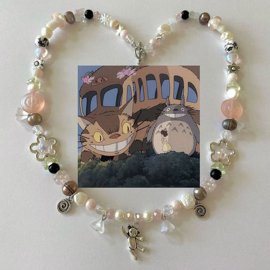 totoro catbus necklace
