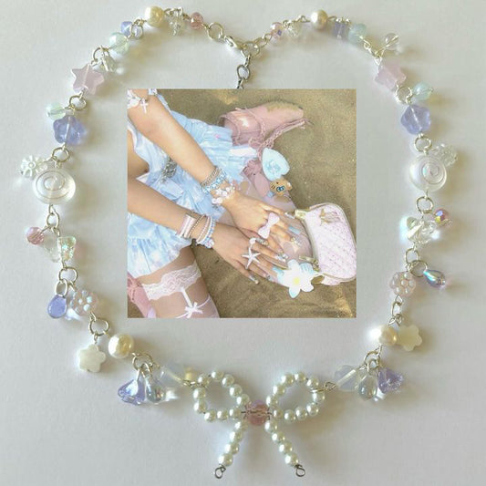 pearl blossom mermaid complex necklace