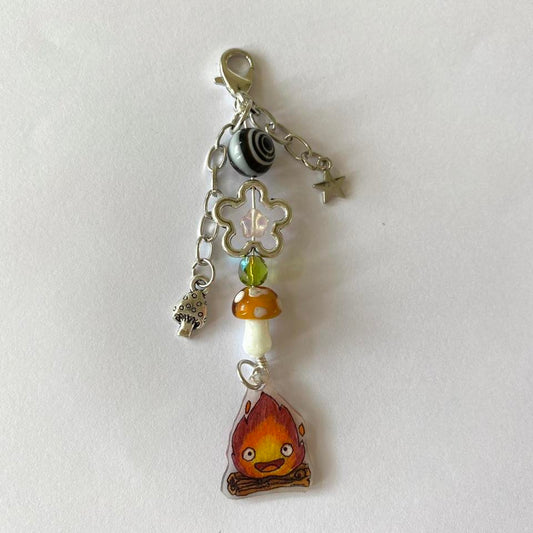 calcifer howl’s moving castle keychain