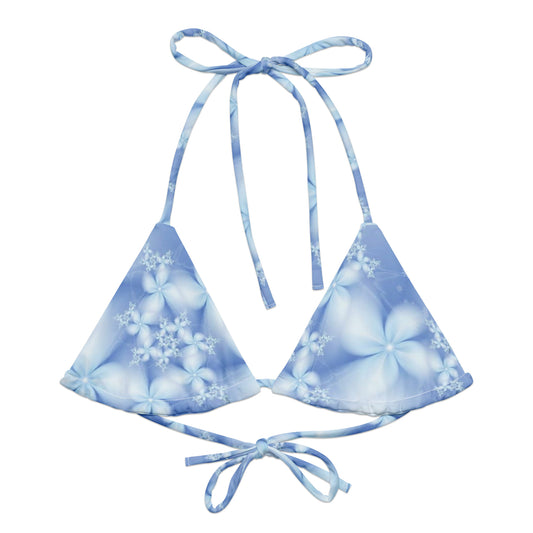 premium blue hawaiian bikini top