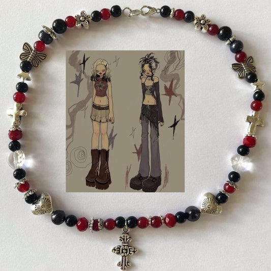 goth cross necklace