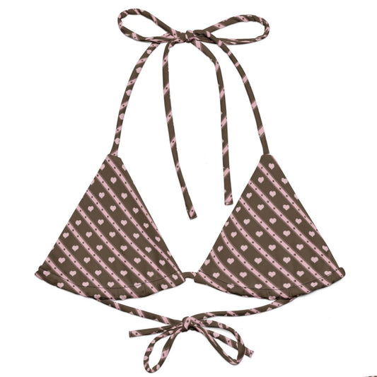 strawberry chocolate premium bikini top