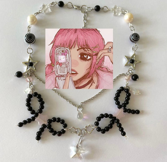 gloomy bear bow complex necklace