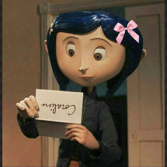 custom coraline keychain