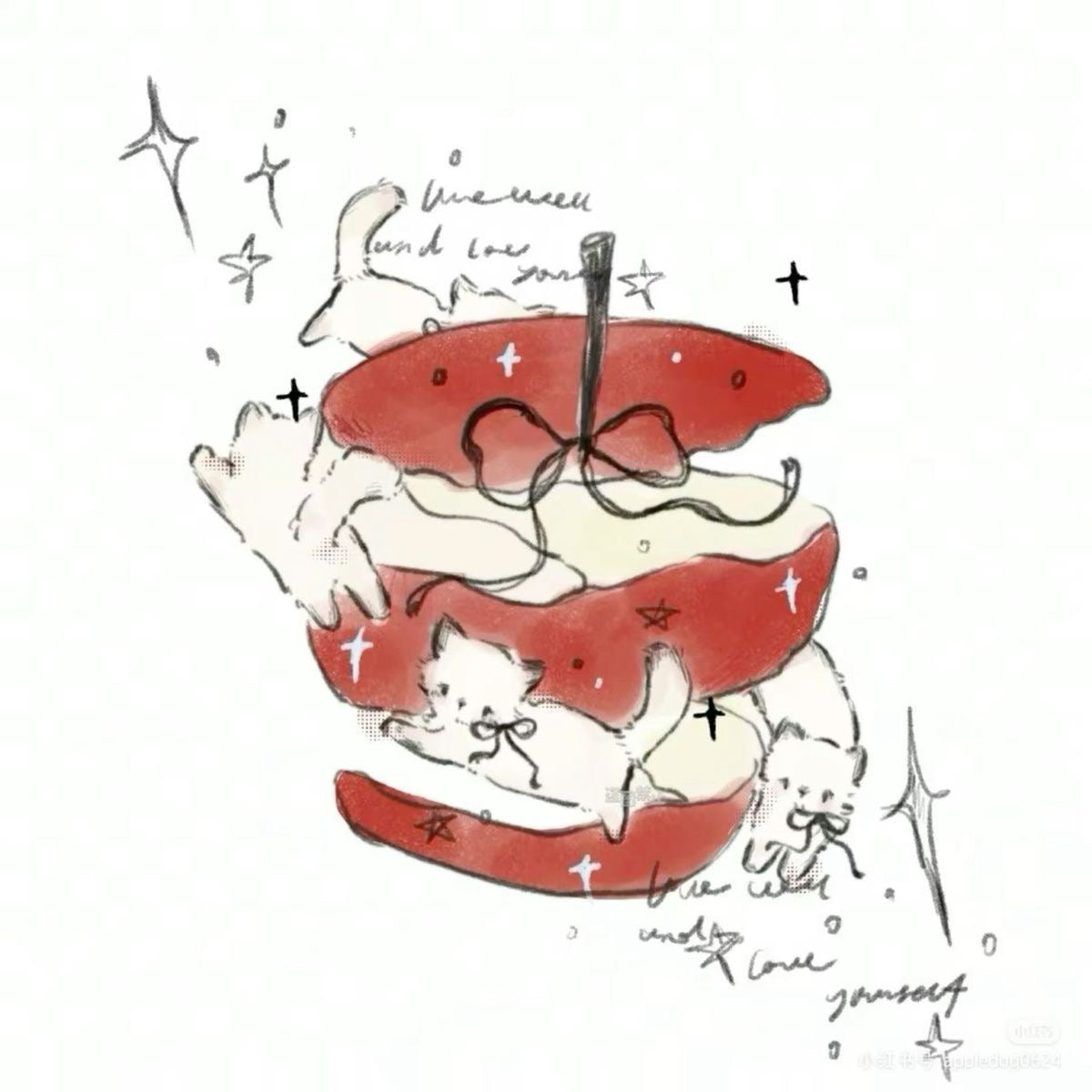 custom keychain + phonecharm set (strawberry shortcake x nana)