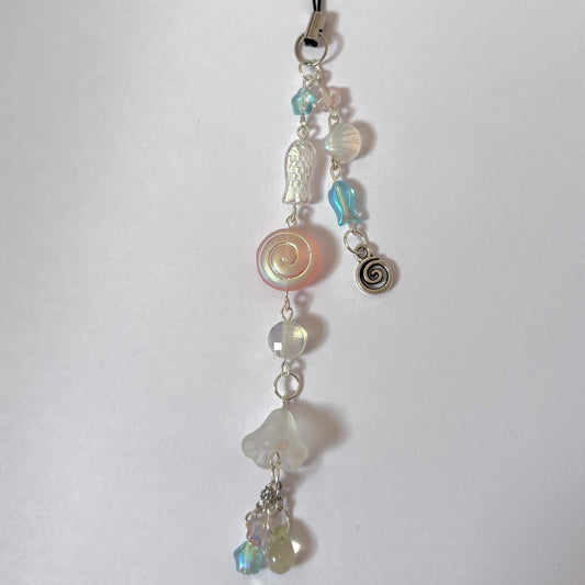 koi fish cherry blossom keychain