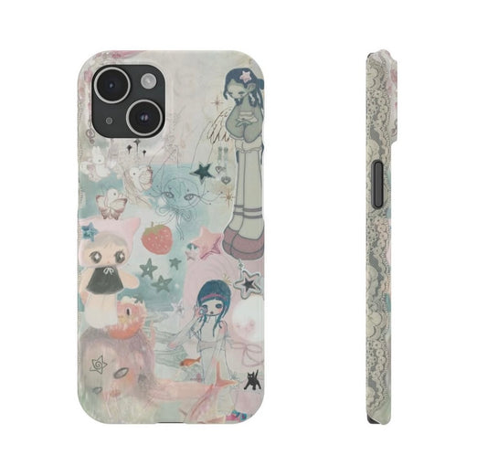 strawberry skies premium phone case (iphone 16 pro)