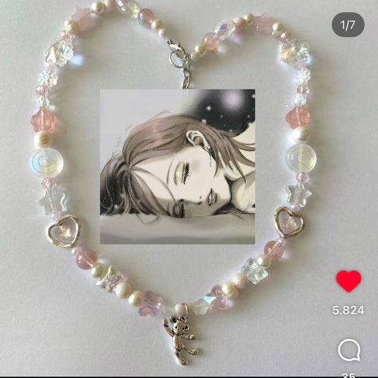 hachi teddy bear necklace