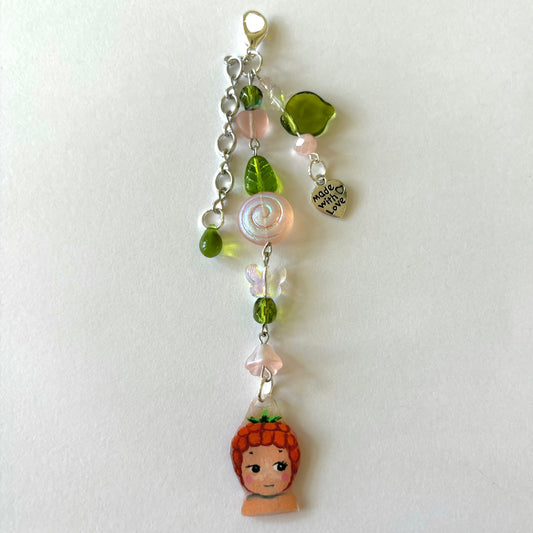 raspberry sonny angel keychain