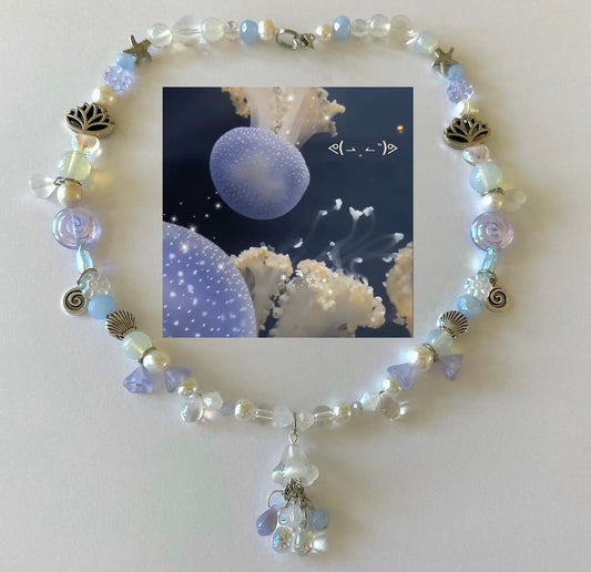 spotted jellyfish necklace