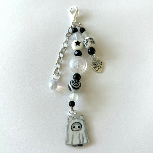 calico critters ghost kitty keychain