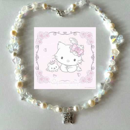 charmmy kitty butterfly necklace