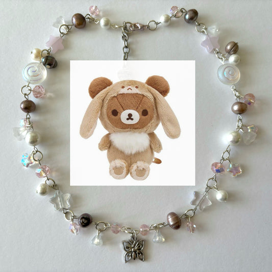 rilakkuma chocolate strawberry necklace