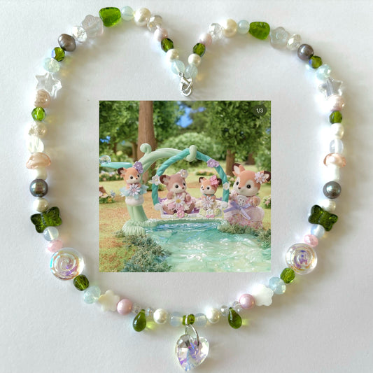calico critters “fairy deer” necklace