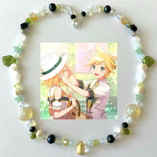 rin and len vocaloid necklace