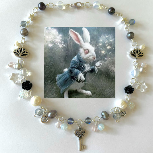 the white rabbit necklace