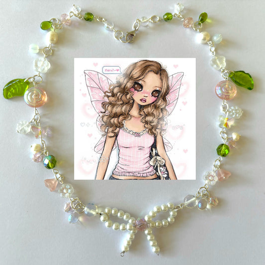 fairy garden complex necklace