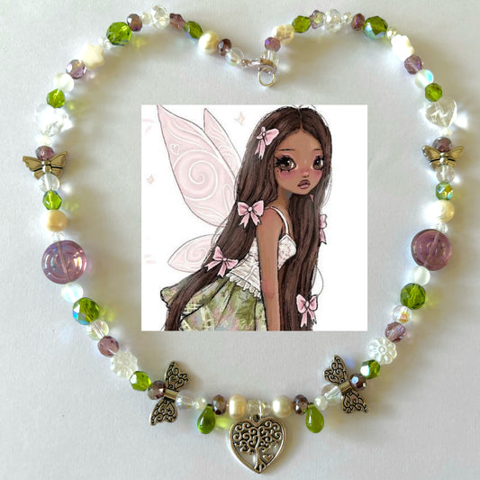 coquette fairy necklace