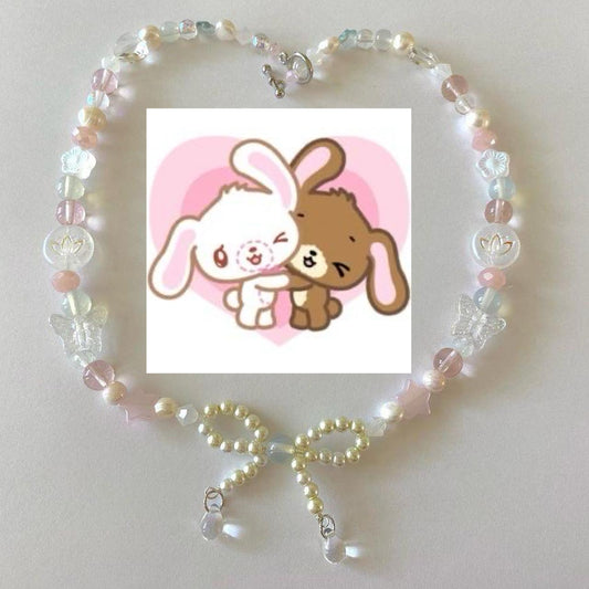sugar bunnies ribbon necklace