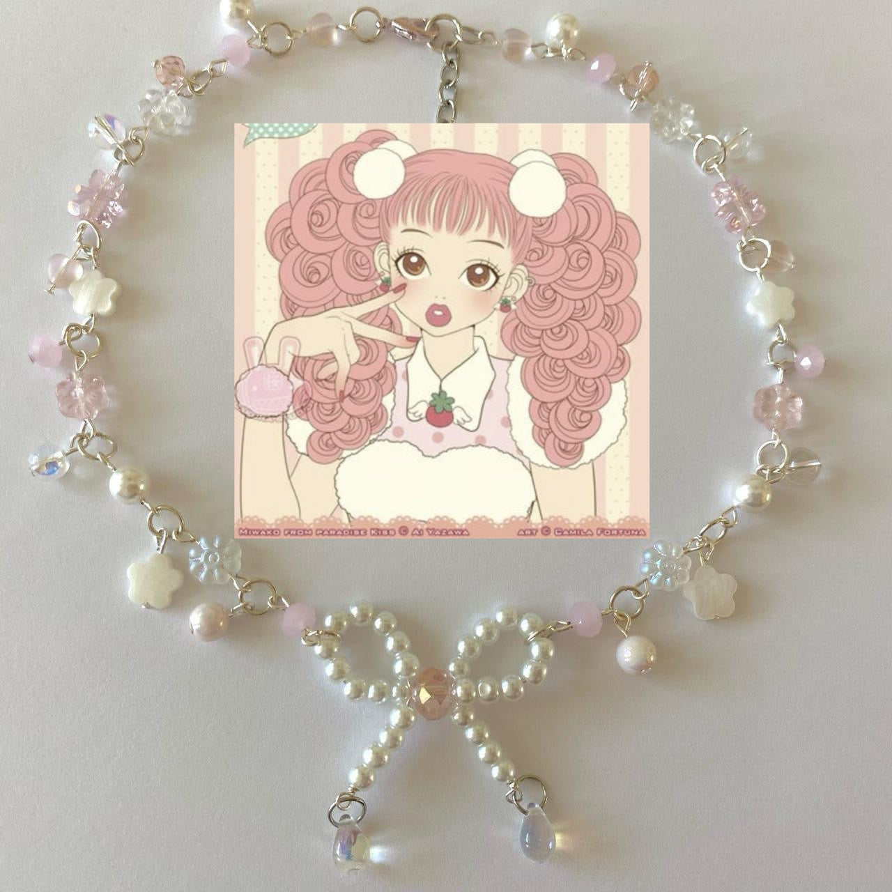 miwako lace complex necklace