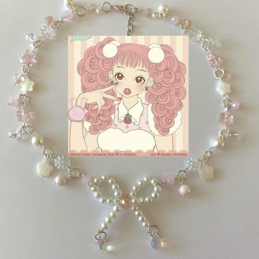 miwako lace complex necklace