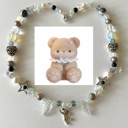 teddy bear dream core necklace